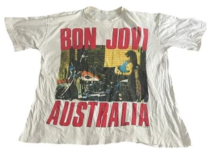 Bon Jovi Australia World Tour New Jersey 1989 Brotherhood T-shirt Vintage Fair - Bild 1 von 19