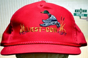 Cappello camionista vintage snapback corda rosso classico berretto corda Mallard Duck - Foto 1 di 5
