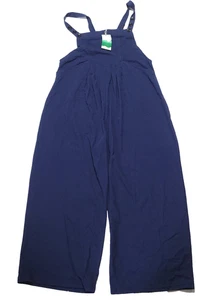 Halara Jumpsuit Womens Size XL Blue Wide Leg Overalls Button Strap Lounge New - Picture 1 of 10
