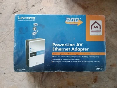 Cisco-Linksys PLE200 PowerLine AV Ethernet Adapter 200 mb/s BNIB PLE200-UK - Image 1 of 4