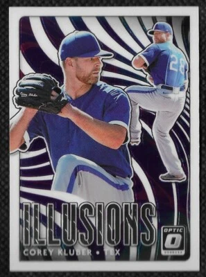 2020 Panini Donruss Optic Illusions #OI-9 Corey Kluber Texas Rangers Insert Card - Image 1 of 2