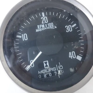 Motorola Alternator Tachometer w/Housing 0-40 RPMx100 3.75-Inch Diameter - Bild 1 von 4