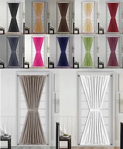 1 SOLID FRENCH DOOR 72" LONG THERMAL BLACKOUT ROD POCKET WINDOW PANEL DAYSI - Imagen 1 de 11