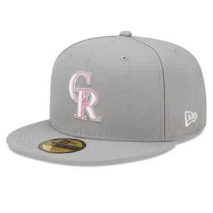 Colorado Rockies New Era MLB Mother's Day 59FIFTY Fitted Pink Tie Size 7  7/8 - Picture 1 of 2