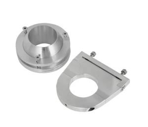 Chrome Universal 2" Swivel Base Floor Mount 3 1/2" Steering Column Drop Comb Kit - Bild 1 von 1