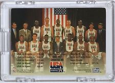 1992 NBA Hoops USA Basketball Team Card #LE PLASTIC Insert - w/ Jordan + Magic