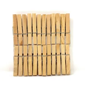 24 pcs Wooden Clothespins Set Laundry Clothes Pins 3" long arts, crafts or more - Picture 1 of 3