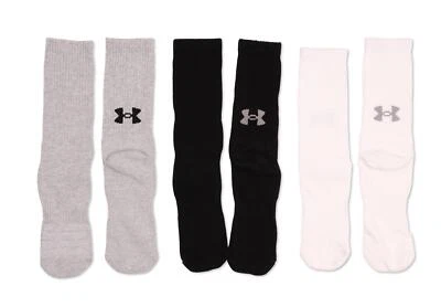 Calcetines de rendimiento Under Armour para niño, lote de 3 - negro/gris/blanco - LG ESF17060 Foto 1 de 2