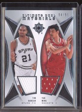 Tim Duncan / Yao Ming 2007-08 Upper Deck Ultimate Collection Dual Materials /99