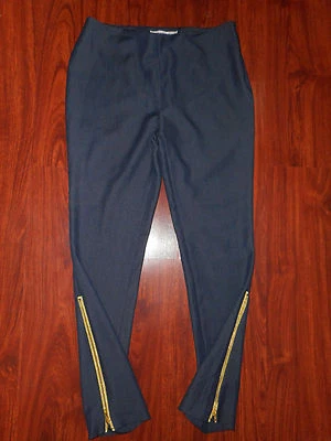 CENTRE VILLE PARIS Mujer Vestido Informal Azul Pantalones Dorado Cremallera Piernas Talla 12 Mediano Foto 1 de 4