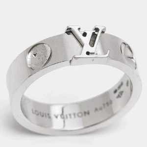 18CT WHITE GOLD LV RING II 100% GENUINE - Picture 1 of 1