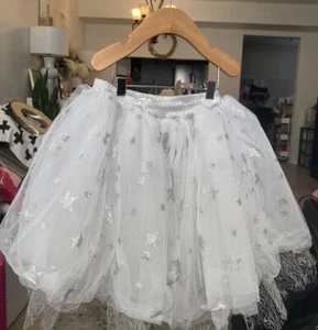 Pottery Barn Kids silver star tulle skirt 3-6 years - Picture 1 of 3