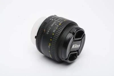 Nikon AF Nikkor 50mm f1.8D prime lens, very clean, nice prime lens w/caps +UV - Image 1 of 4