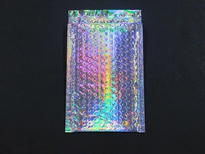 10-100 4x8 HOLOGRAPHIC BUBBLE Mailers Shipping Protective 10 25 50 Envelopes - Image 1 of 4