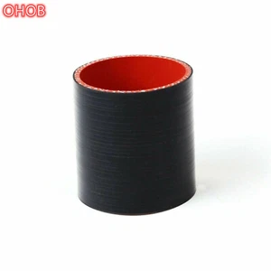 Tubo de entrada de silicona recta/manguera turbo negro para ID 60 mm de longitud 3"" OHOB - Imagen 1 de 13