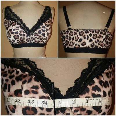 TORRID LEOPARD LACE 360° BACK SMOOTHING WIREFREE LIGHTLY LINED PULLOVER BRA SZ 0 - Image 1 of 4