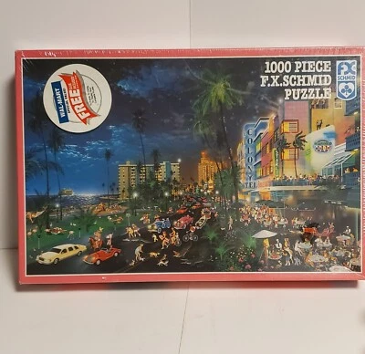 Vintage 1000 Piece F. X. Schmid Puzzle 1994 South Beach, Miami, Florida - Image 1 of 4