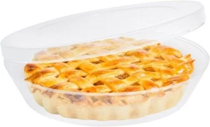 Plastic Pie Carrier with Lid - BPA Free Lightweight Airtight Washable Pie Keeper - Picture 1 of 8