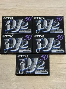 5 Cassette Audio Vierge TDK DJ2 50 - K7 Chrome Collector Neuf - Foto 1 di 3