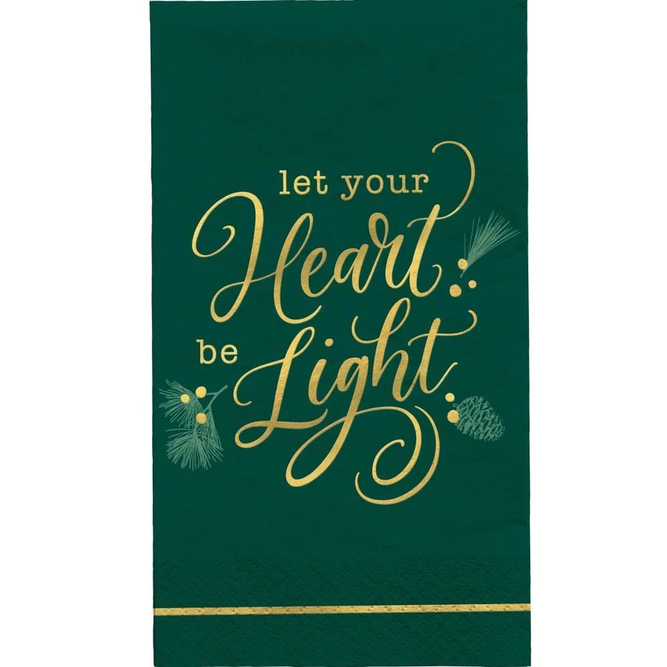 平静明亮箔印花宾客晚餐纸餐巾纸 16 包 8 x 4 — 第 1/1 张图片