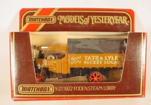 MATCHBOX MODELS OF YESTERYEAR BROWN 1922 FODEN STEAM LORRY Y-27-A4 - Picture 1 of 3