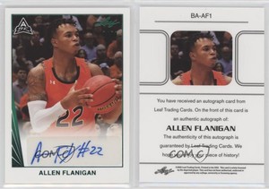 2021-22 Leaf Memories 1990 Base Auto Green /50 Allen Flanigan #BA-AF1 Auto