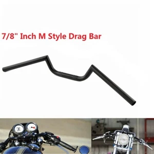 Motorcycle Handlebar 7/8" 22mm Drag Bar M Combo Kit Cruiser Chopper Cafe Racer - Bild 1 von 8