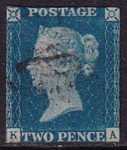 GREAT BRITAIN 1840 QV 2d Blue SG 5 Used (CV £975) Cover