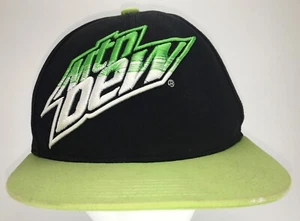 Rare Mt Dew Snapback Cap Black and Green - Picture 1 of 8