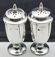 Coppia Pentole Pepe Argento Sterling - Birmingham 1906 - Antiquariato