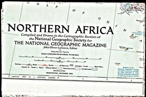 1954-12 December Vintage Map NORTHERN AFRICA National Geographic - EUC - A3+ - Picture 1 of 2