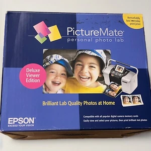 NEW IN BOX Epson PictureMate Deluxe Viewer Personal Photo Lab Printer Camera - Picture 1 of 24