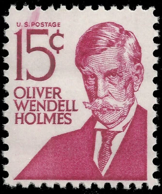 Scott 1288, the 1968 15¢ Oliver Wendell Holmes Issue Type I - Wiping Freak - MNH - Image 1 of 2