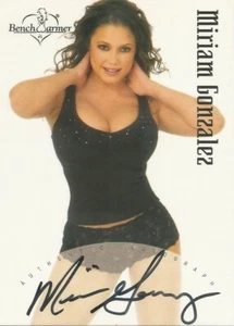 Tarjeta autógrafa Benchwarmer 2003 Serie 1 - BT7 "Miriam Gonzalez" Box Topper - Imagen 1 de 1