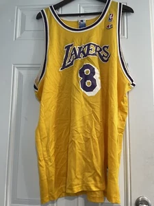 VTG KOBE BRYANT 8 CHAMPION ROOKIE JERSEY SIZE 52 XXL 100% AUTHENTIC Excellent - Picture 1 of 5