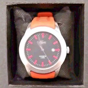 Lacoste Watch Mens Rubber Strap Sporty Keeps Excellent Time LC.16.1.14.0085 - Picture 1 of 13
