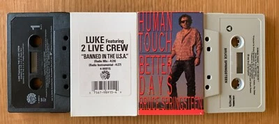 VINTAGE 2 LIVE CREW + BRUCE SPRINGSTEEN CASSINGLES! THEY PLAY & THEY ROCK! - Image 1 of 3