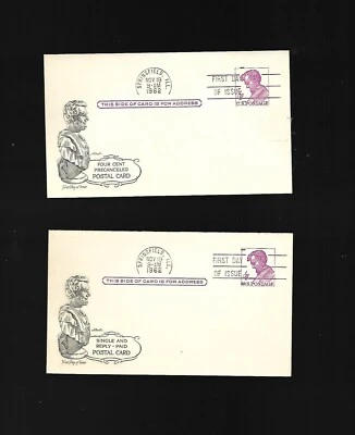 Precanceled Postal Cards Lot- Mint & FDCs- UX 48, UX66, UX68 and  UY18- 3 Scans - Image 1 of 3