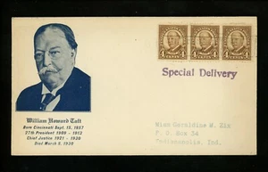 US FDC #685 Shockley M-5 1930 Canton OH William Taft Unofficial (Precancel like) - Picture 1 of 2