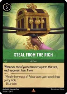 X4 STEAL FROM THE RICH (Playset) Rare #97/204 EN 1 English Lorcana FIRST CHAPTER - Picture 1 of 3
