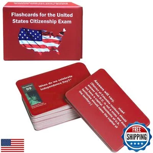 Generic US Citizenship Flash Cards 2024,Naturalization Test Study American Ci - Picture 1 of 5