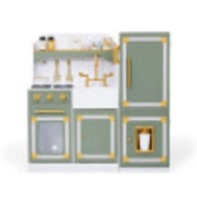 Little Chef Versailles Deluxe Play Kitchen, verde oliva/dourado - Imagem 1 de 4
