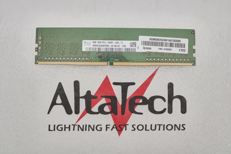 Lenovo 01AG805 8GB PC4-19200T DDR4-2400 1RX8 N-ECC - Image 1 of 1