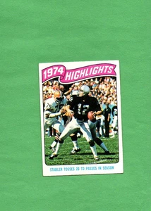 Juego de fútbol americano Topps 1975 Ken Stabler Highlights tarjeta #458 Oakland Raiders - Imagen 1 de 1
