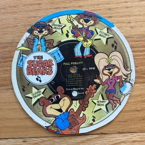 VINTAGE 1971 THE SUGAR BEARS #3 "FEATHER BALLOON" CEREAL BOX FLEXI RECORD pop - Picture 1 of 2