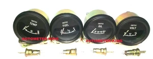 Smiths replica Electrical Gauge Kit 52 mm Temp Oil Fuel Volt Gauge Black bezel - Foto 1 di 4
