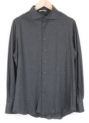 Suitsupply Herrenformales Camicia ~ S Grigio Scuro Misto Cotone Slim Extra - Immagine 1 di 4