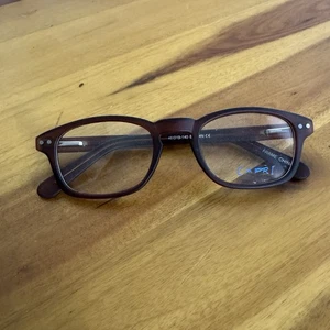 Capri Depp Brown Full Frame Round Eyeglasses Frames 46 19 135 NEW - Picture 1 of 8