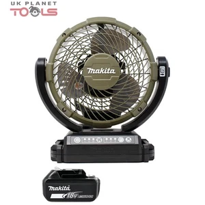 Makita DCF102ZO 18V LXT Olive Green Portable Fan With 1 x 6.0Ah Battery - Picture 1 of 6