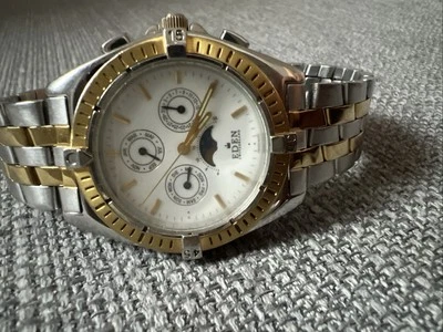 Vergoldete Herren Armbanduhr von Eden - Bild 1 von 4